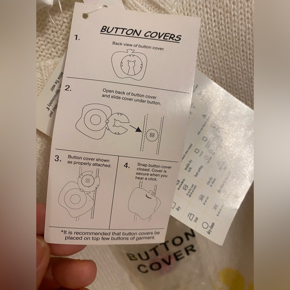 VINTAGE QUACKER FACTORY DAISY & LADYBUGS EMBELLISHED SS CARDIGAN SWEATER - Picture 7 of 11